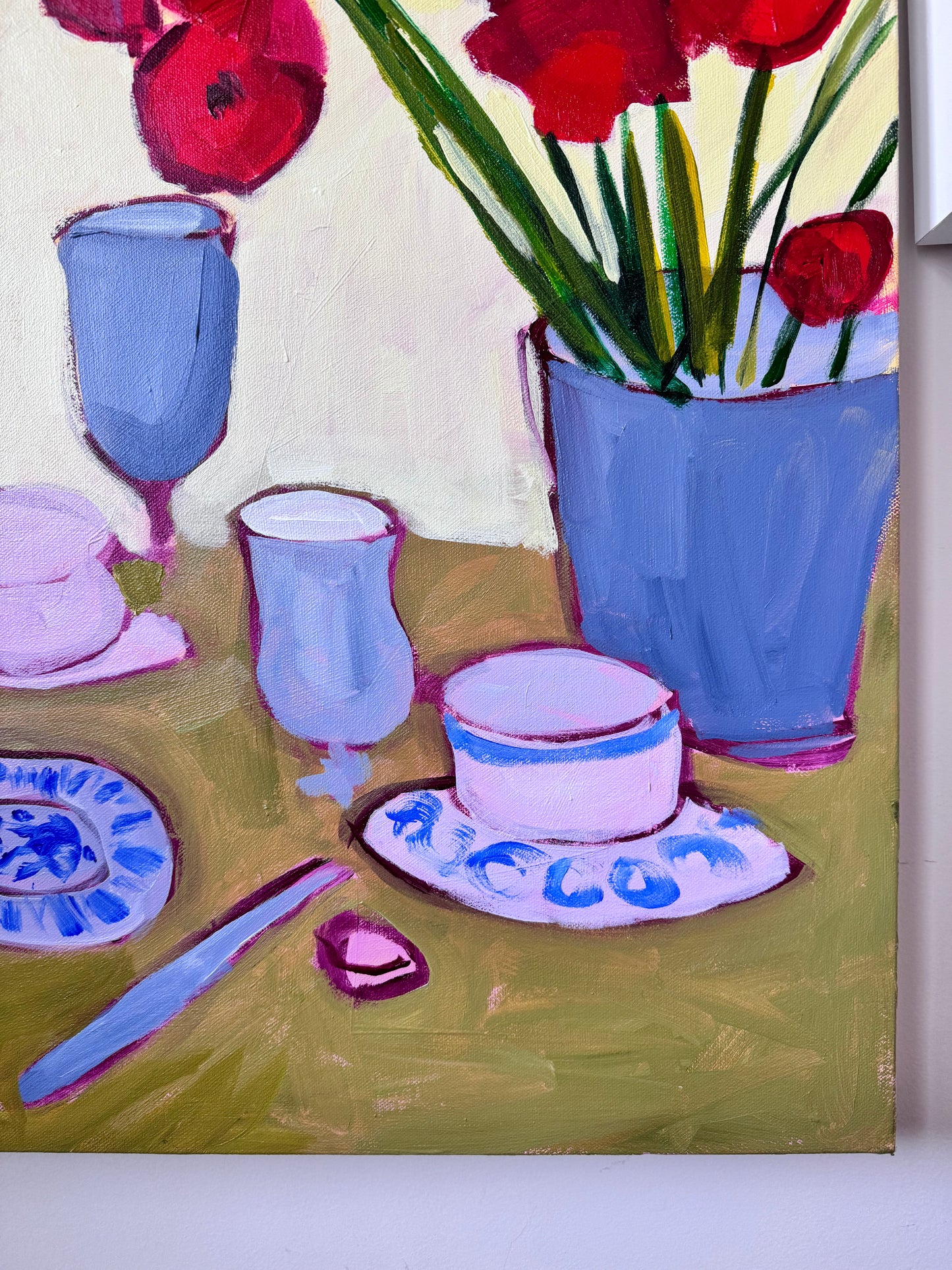 Poppies with China and Silver